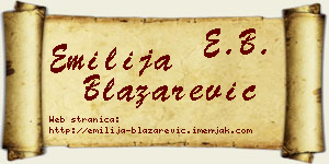 Emilija Blažarević vizit kartica